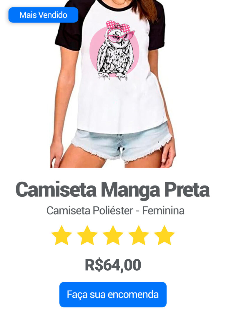 CAMISA MANGA PRETA F
