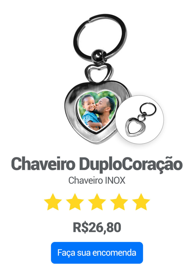 CHAVEIRO DUPLO CORAÇÃO